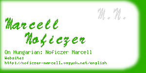 marcell noficzer business card